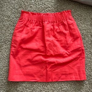 J. Crew Linen Sidewalk Mini Skirt with Pockets